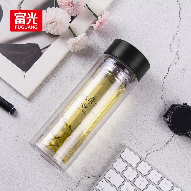 Fuguang Shixi Ming Double-Layer Glass Cup with Tea Infuser