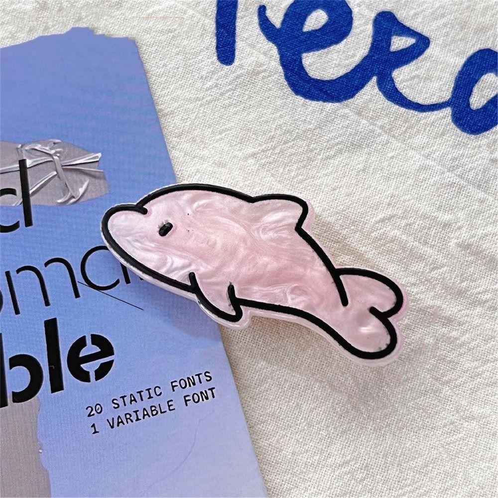 Geometry Fish Bone Hairpin Y2k Dolphin Barrettes Creative Animal Hair Clip Girls