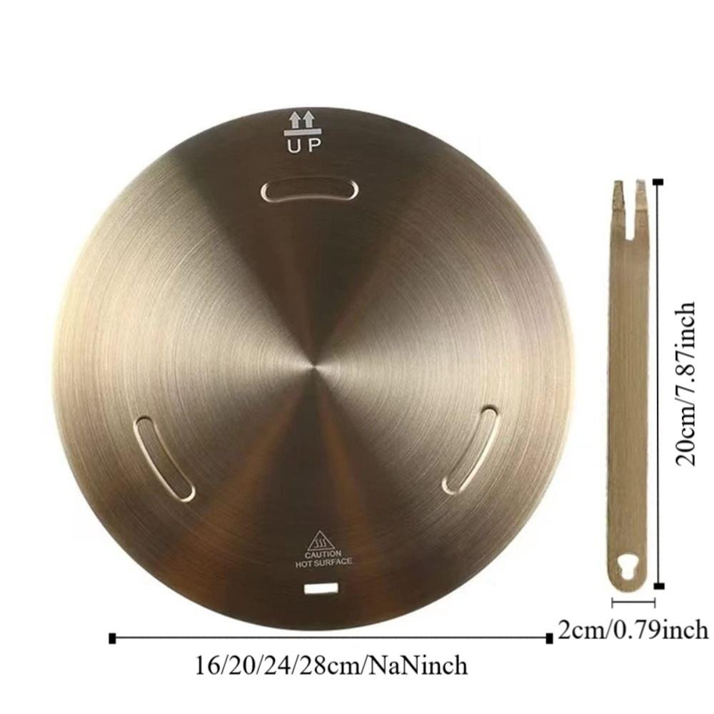 16/20/24/28 ס"מ פלטת הולכת חום לכיריים אינדוקציה, דיסקית העברת חום מפלדת אל-חלד, משטח בישול