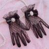 Handmade Lolita Wedding Gloves Tea Party Lolita Gorgeous Elegant Summer Lace Sleeve Ornament