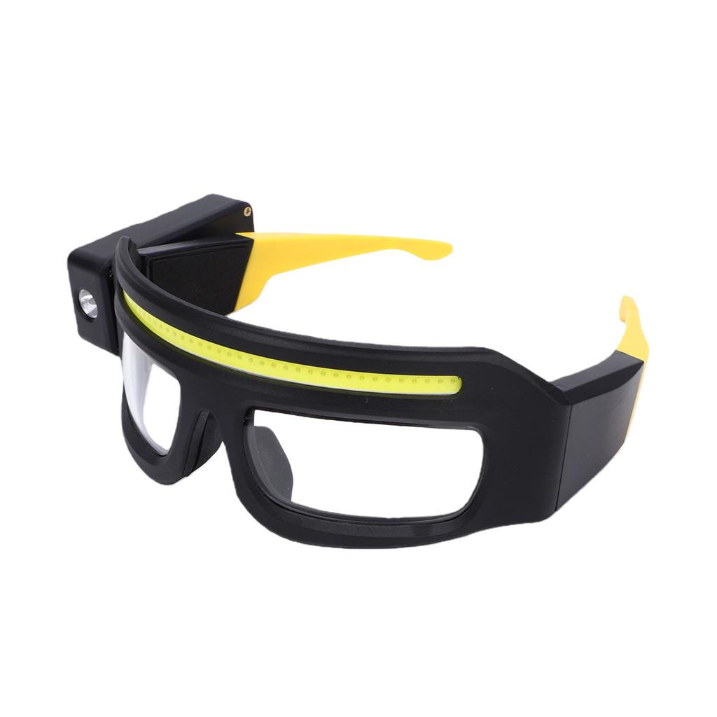 LED Headlight Glasses with Motion Sensor and Touch Control USB C Charging 5 Modes Lighted Safety Glasses for Repair