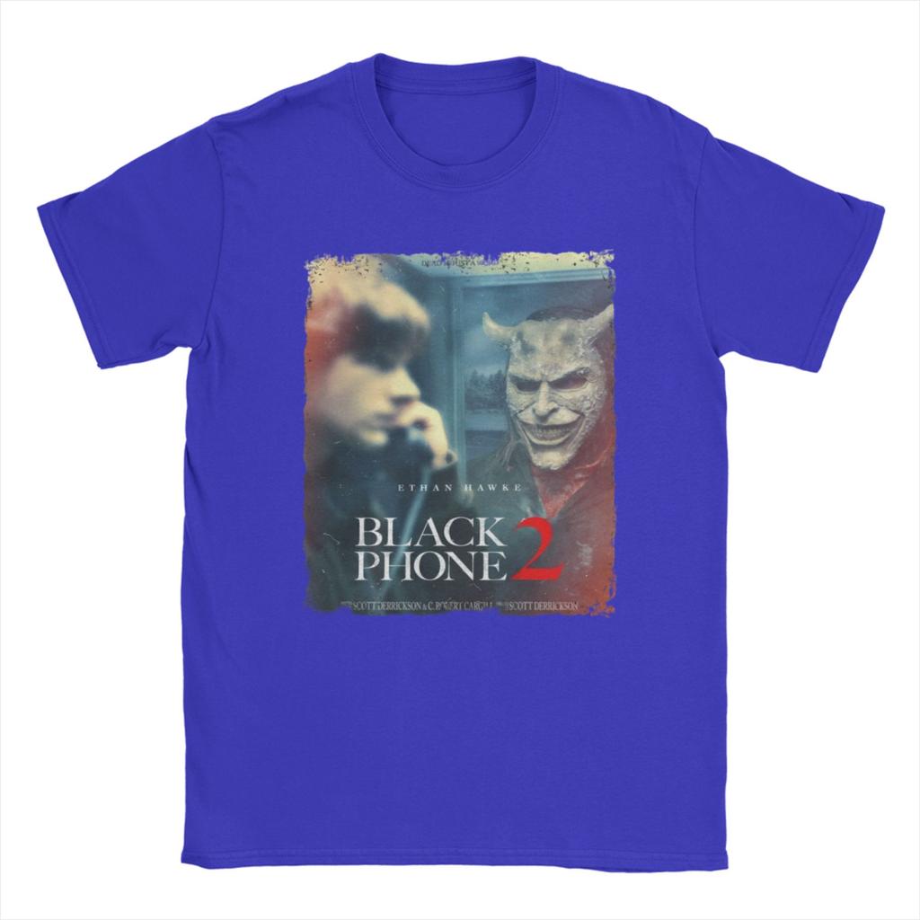 2025 Black Phone 2 Movies Poster T-Shirt  Leisure T-Shirts Short-Sleeve Tops Summer 100 Cotton Comfortable 5XL 6XL Clothing
