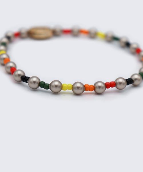 Bonbeau Heart Smile Swarovski Pearl Mix Bracelet Kitsch Smile Charm Swarovski Pearl Bead Mix Bracelet
