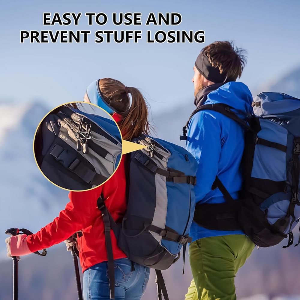 15Pcs Zipper Clips Anti Theft Zipper Pull Replacement Backpack Zipper Pulls Keep Closed Carabiner Clip for Luggage Suitcase