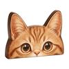 Thoughtful Gifts for Cat Owners Peeking Orange Wooden Figurine, Cute Head Decoration, Handmade Durable Sculptures Natural Wood Tabletop Ornament, Gift