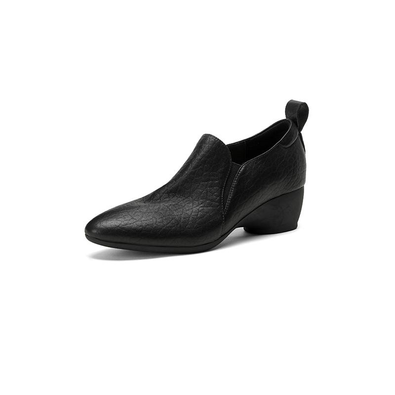 

Мода НОВЫЕ Осенне-Весенние Женские Туфли Насосы Обувь из Натуральной Кожи для Женщин Острый Носок Странный Каблук Обувь Лаконичные Мягкие Слипоны Повседневная Обувь 40 чёрный