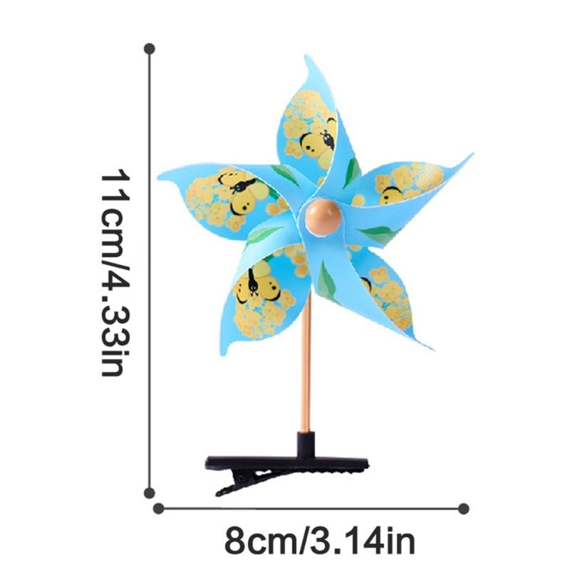 DIY Crafting Windmill Hair Clip Easy To Assemble Creative Hairpin Plastic Alloy Hairpieces Fashion Hair Accessories