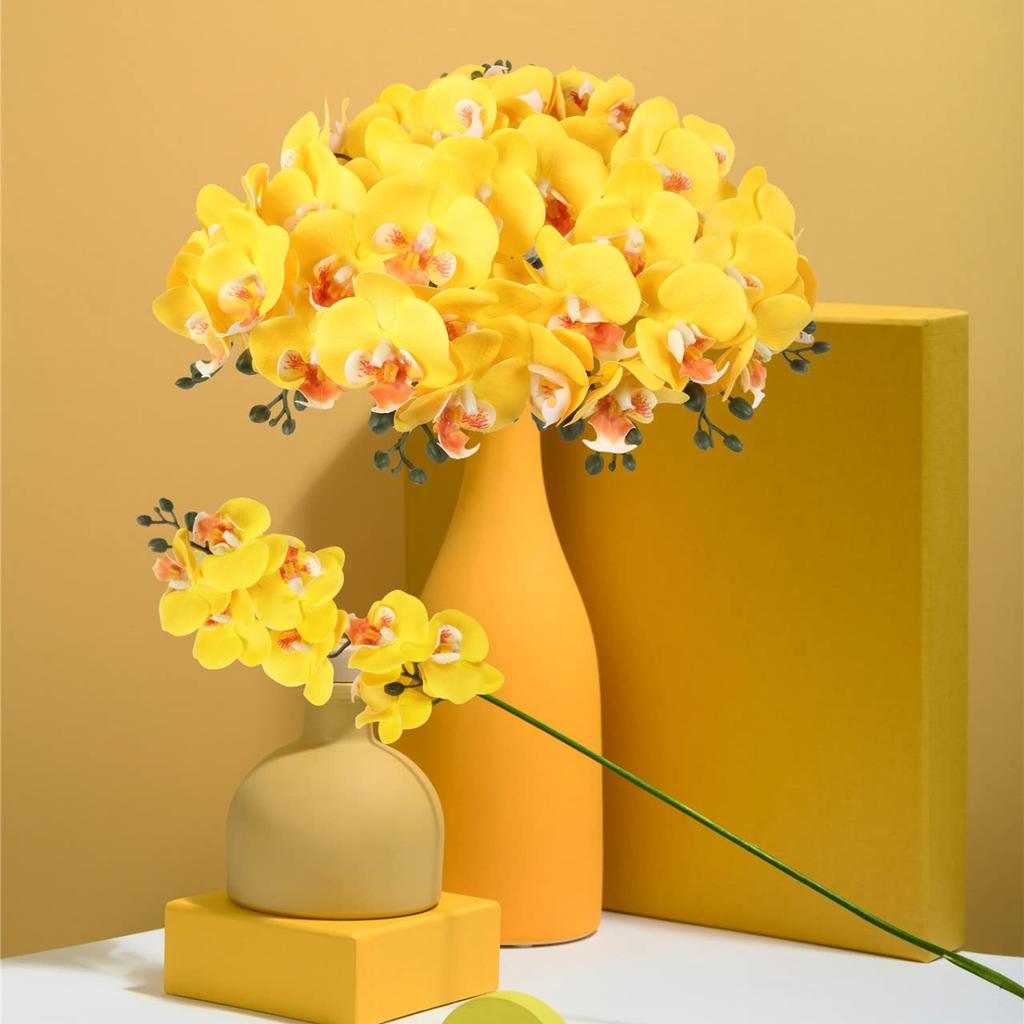 6 sztuk orchidea Phalaenopsis sztuczny kwiat 61cm sztuczna orchidea prawdziwy dotyk lateksowe sztuczne storczyki sztuczna orchidea fałszywa orchidea dla Home Office dekoracje ślubne