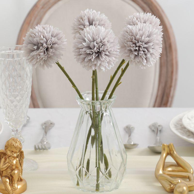 5Pcs Artificial Dandelion Flowers Fake Hydrangea Bouquet for Home Room Vase Decor Garden Party Wedding Bridal Christmas Ornament