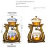 Transparent Semiautomatic Tea Pot Set with Dragon and Phoenix Auspicious Craftsmanship Suitable for Kung Fu