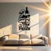 Wrought Iron Metal Wall Art, Wine Glasses Bottle Design for Kitchen Cellar Decor, Farmhouse Hanging Ornament