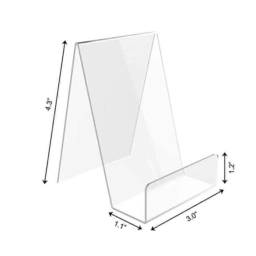 4pcs Sign Holder Stand Clear Acrylic for Phone Leaflet Book Menu Poster Brochure Magazine Table Sign Display