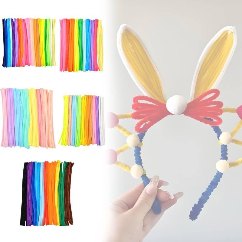 Plush Colored Twisting Rod Diy Simulation Strips Folding Rod Flowers Kid Toy