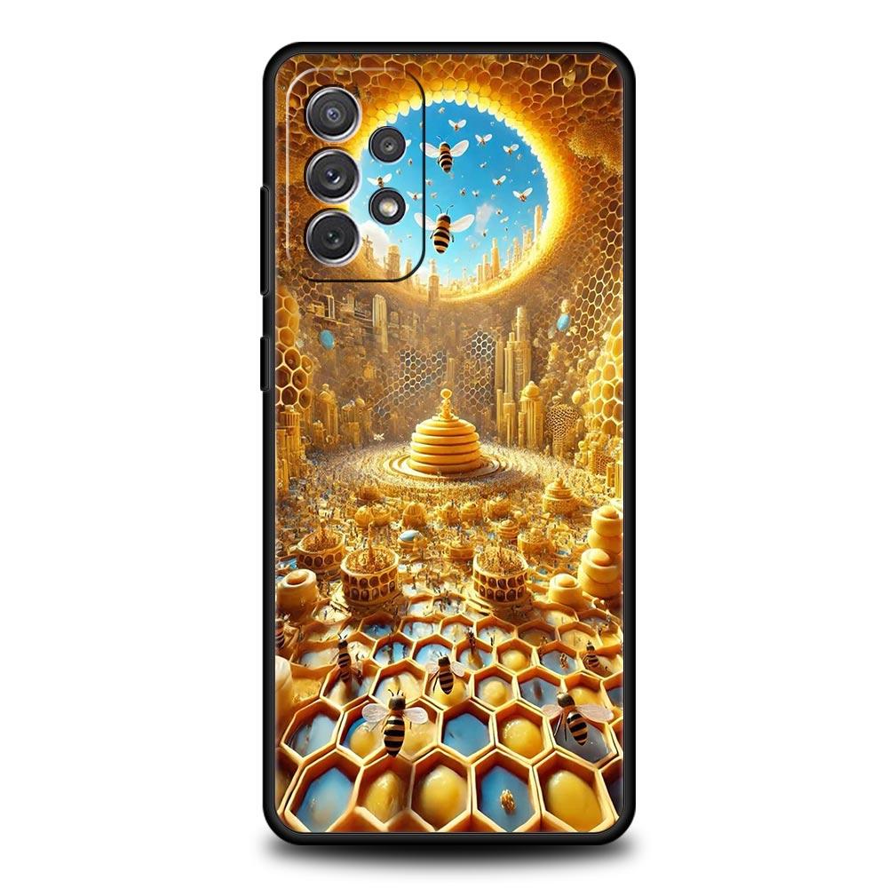 

Honeybee Flower Pattern Phone Case for Samsung Galaxy A55 A35 A17 A07 A15 A13 A25 A51 A71 A72 A73 A32 A52 A52S A41 5G Soft TPU Samsung A13