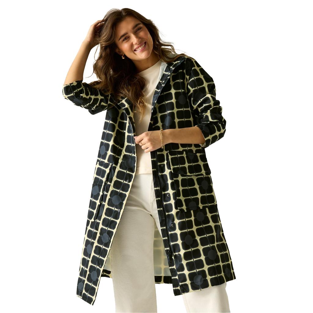 Regatta Womens/Ladies Orla Kiely Poppy Long Length Waterproof Jacket