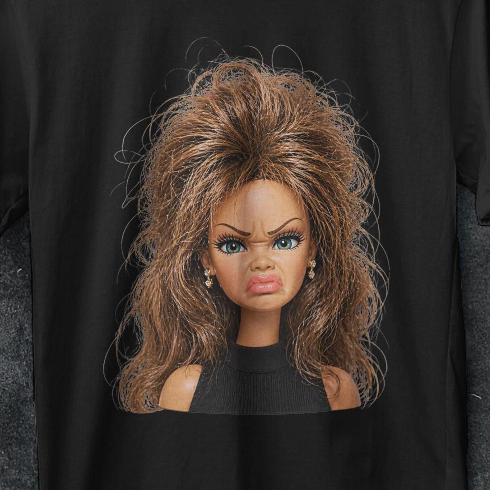Doll face meme shirt, Shocked Doll Funny Meme Shirt, Disgusted Doll Shirt, trending graphic tees, Inappropriate Shirt, gifts for woman XL