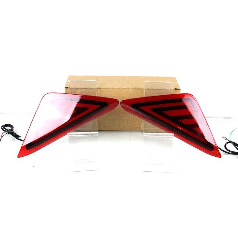 Car LED DRL Reflector Lamp Rear Fog Rear Bumper Brake Light For Toyota C-HR CHR 2016-