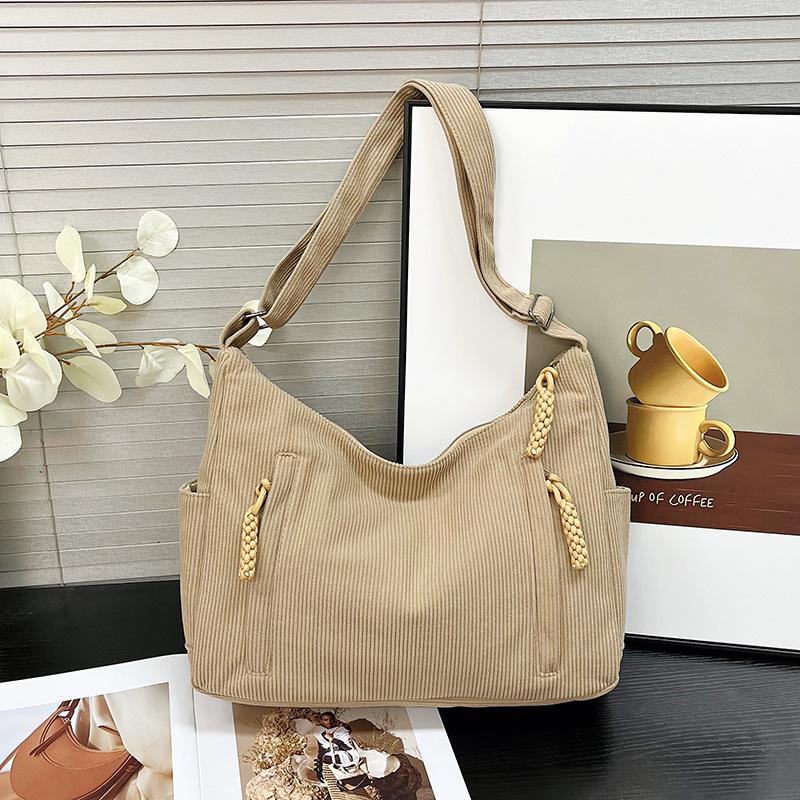 Casual fashion large-capacity bag women's summer new canvas bag student trade women's versatile messenger bag