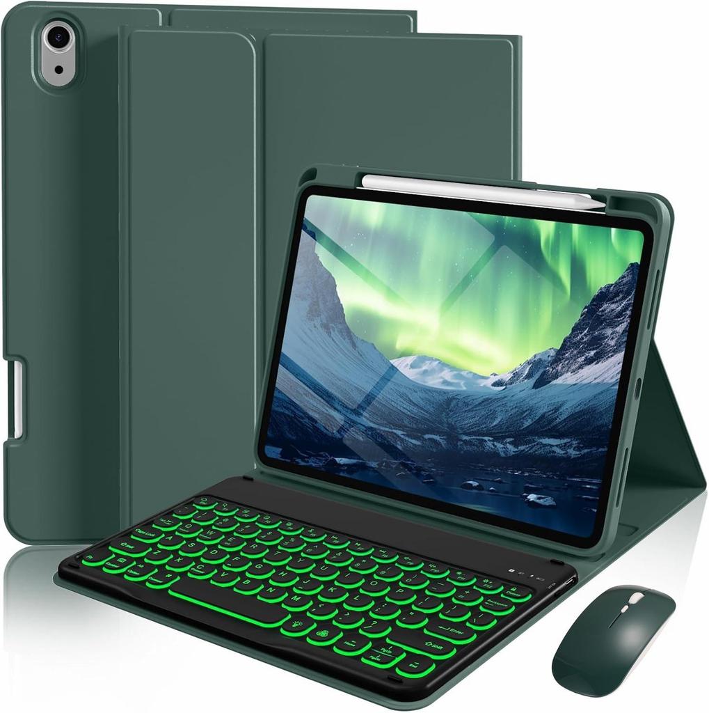 Pouzdro Xiaomi Pad 8 Pro s 7barevnou podsvícenou klávesnicí, slotem na pero a magnetickým uzávěrem