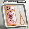 Fantastic Butterfly Print Lanyard Case For iPhone 18 Pro Max Shockproof Bumper Soft Silicone Cover For iPhone 17 16 15 14 13 Pro Max 17E
