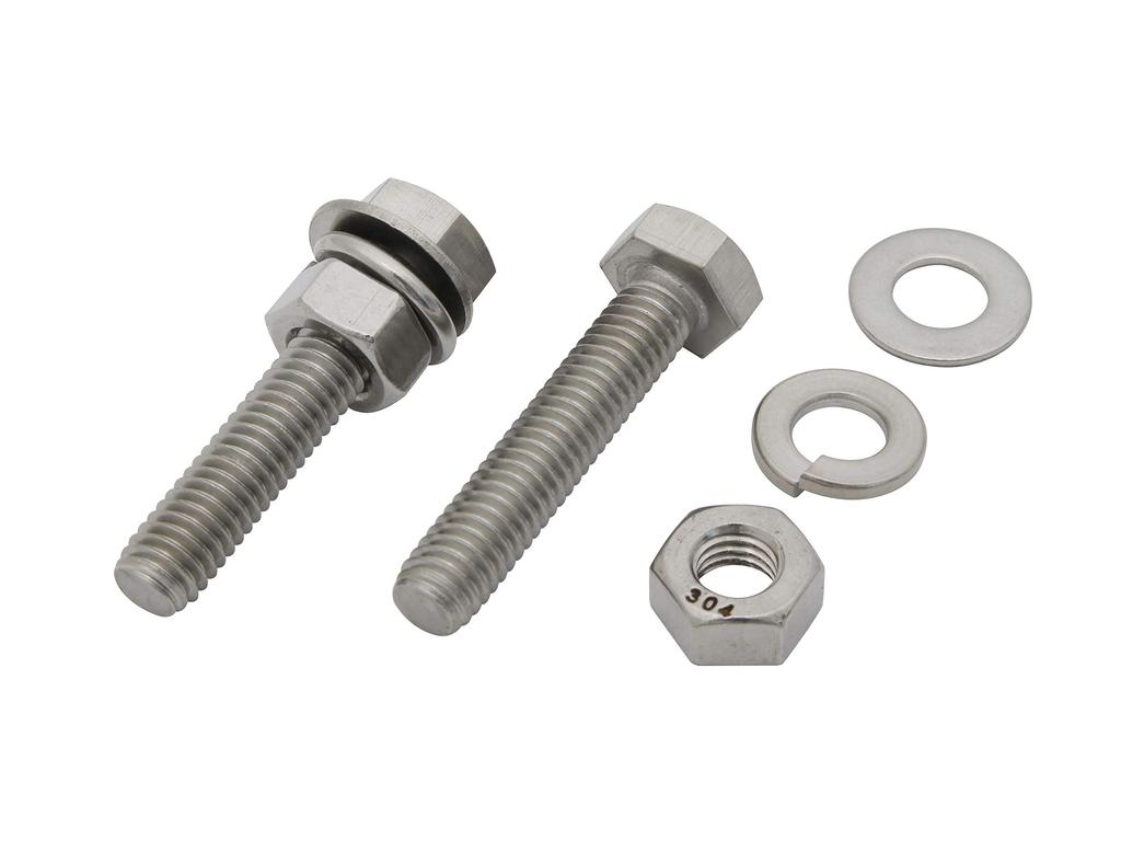 POSH 090630-ST Motorcycle Accessories Bolts for Turn Signal Ties 2 Pieces Stainless Steel