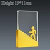 Customized Crystal Trophy High-End Metal Gold, Silver, Copper, Award Honor Gift Excellent Employe Souvenir, Home Decoration, 1Pc