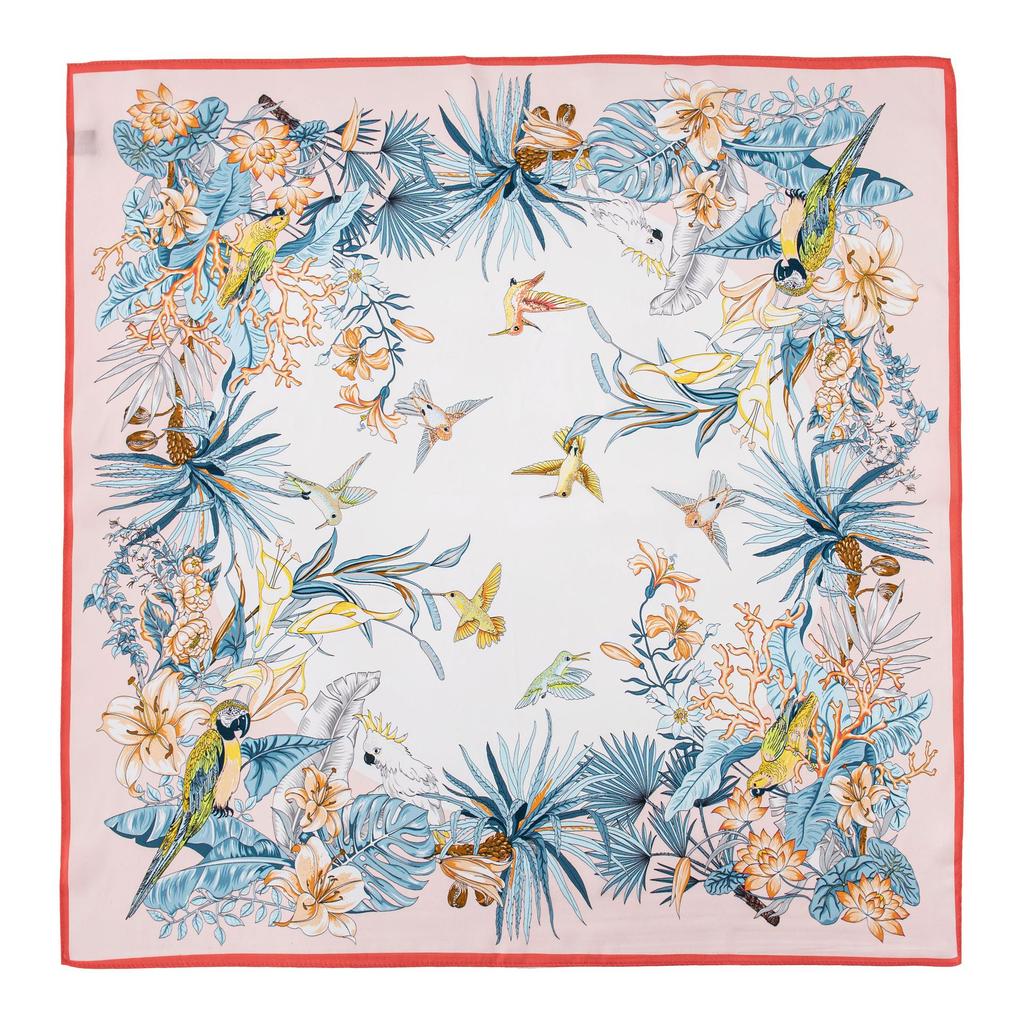 Mulberry silk scarf  new retro winter beautiful ginkgo printing four seasons shawl sunscreen dual-purpose