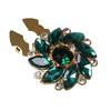 1PC DIY Sewing Pearl Flower Button Covers Alloy Golden Base Shirt Button Clip Detachable Clip-On Handwoven