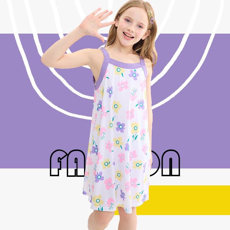 Dziecięca Moda Sukienka Tank Top Letnia Dziewczęca Słodka Księżniczka Bez Rękawów