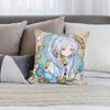 Anime F-Frieren Cute Girl Pillow Case Short Plush Double-sided Print Square Throw Pillow Covers Sofa Home Cushion Decor