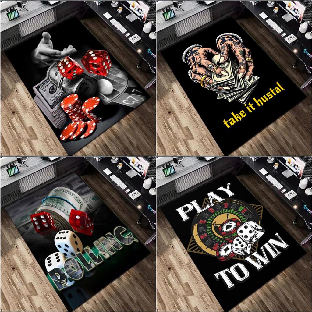 1Pc Dices Print Rug - Home Decoration Carpet For Living Room Bedroom Flooring Computer Chair Area Rug