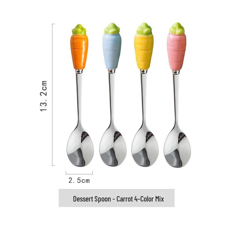 304 Stainless Steel Fruit Fork Set with Storage Jar