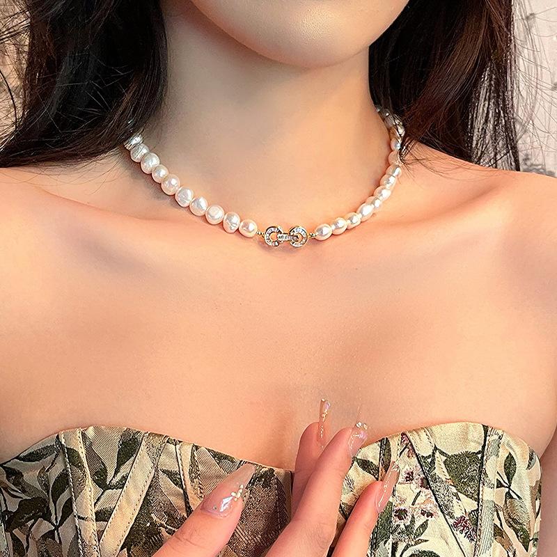 100% Natürliche Barock Süßwasserperle 14K Gold Filled Elegante Damen Ketten Halskette Für Frauen Muttertagsgeschenke