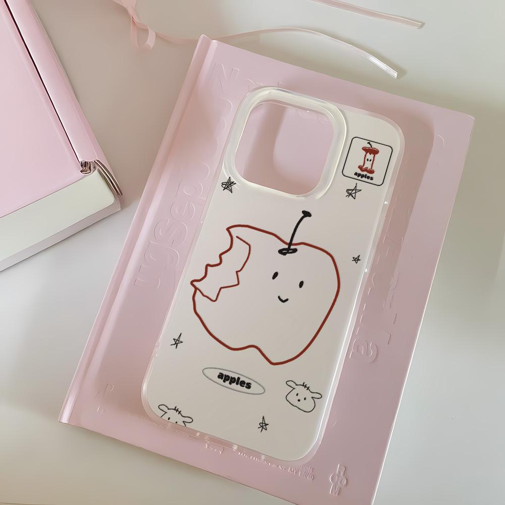 Painted Phone Case for iPhone 12 13 15 16 iPhone 16 12 13 14 15 Pro  14 15 16 Pro Max Coverage Shockproof Anti-Fingerprint Fresh Style Protective Case
