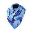  Winter Warm Windproof Tie-Dye Plaid Prints Double-Layer Buckle Scarf