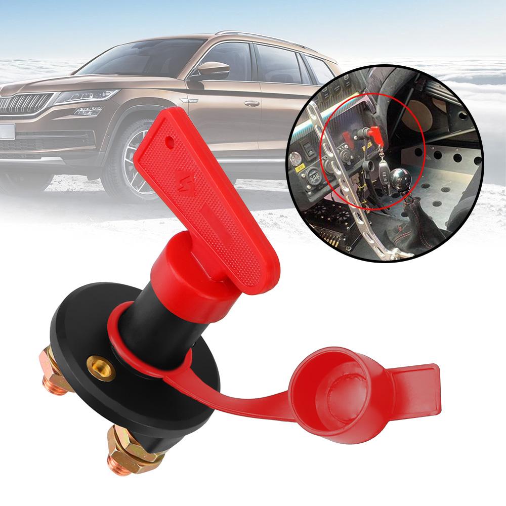 Red Key Cut Off Battery 12V 24V Car Power Switch Main Cut Off Kill Switch Vehicle Car Modified Isolator Disconnector