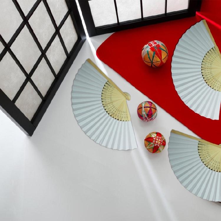 10Pieces Set Plain Chinese Paper Fan Bamboo Rib White Plain Folding Fan Painting Handheld Fan Party Decoration