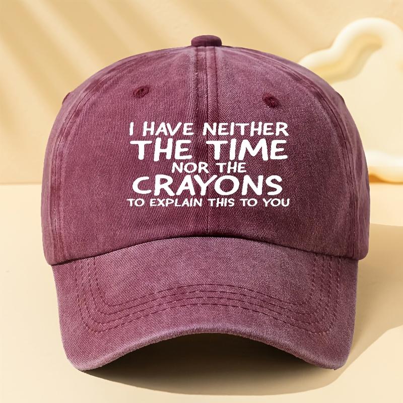 У меня нет ни времени, ни мелков, чтобы это тебе объяснить. Слоган Бейсболка Смешная Графика Повседневная Регулируемая Полиэстеровая Шляпа One Size