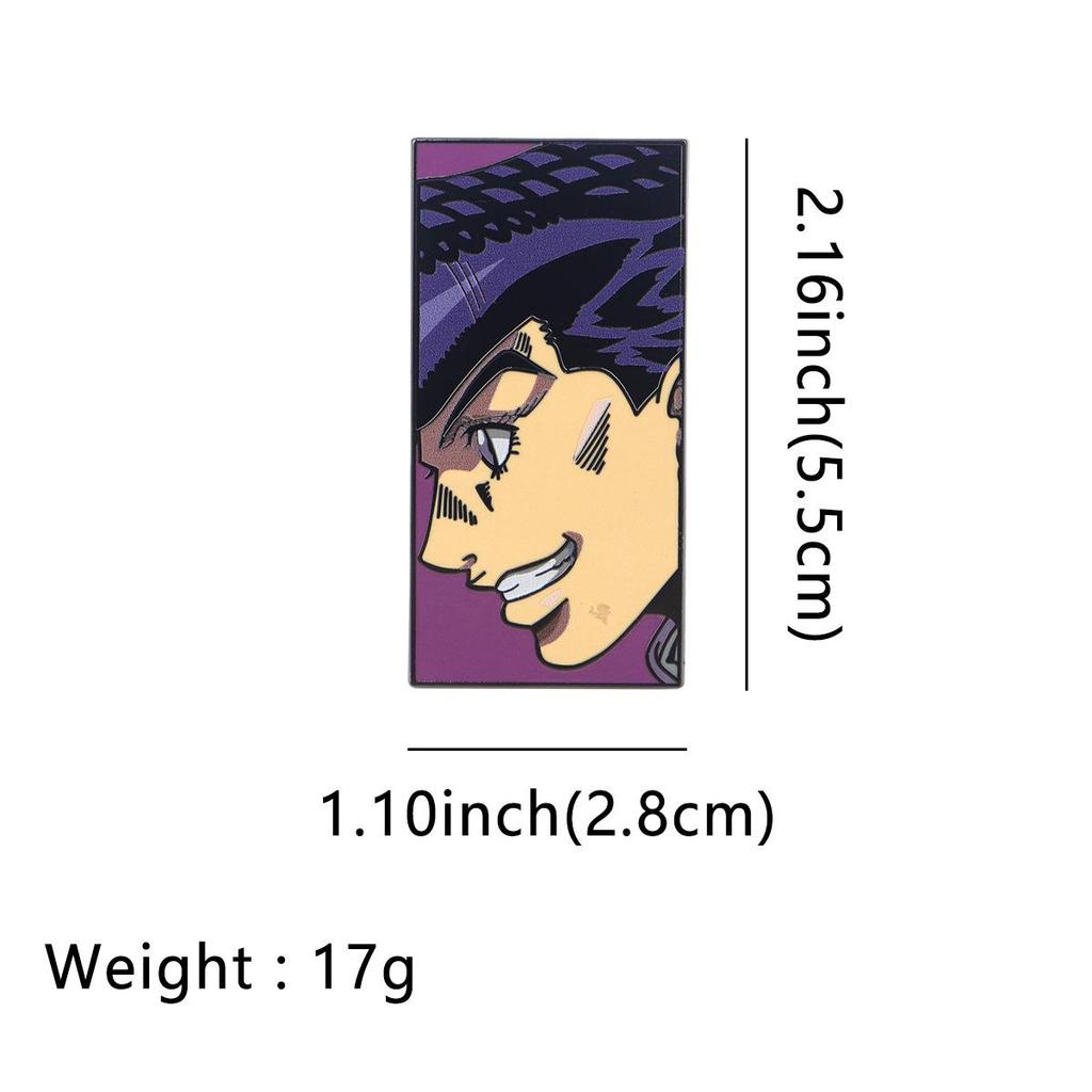 JOJO's Bizarre Adventure Metal Brooch Badge Ornament - English Cartoon Accessory
