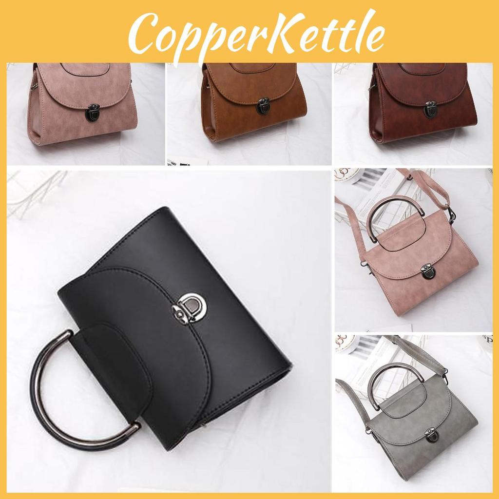 Trendy Lock Closure Pu Leather Handbag 2024 Versatile Commuting Urban Fashion