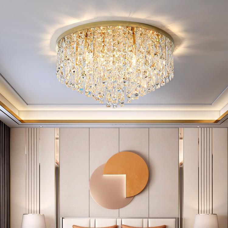 Modern Crystal Ceiling Lamp - Warm, Romantic, Simple, Atmospheric Design for Bedroom and Living Room