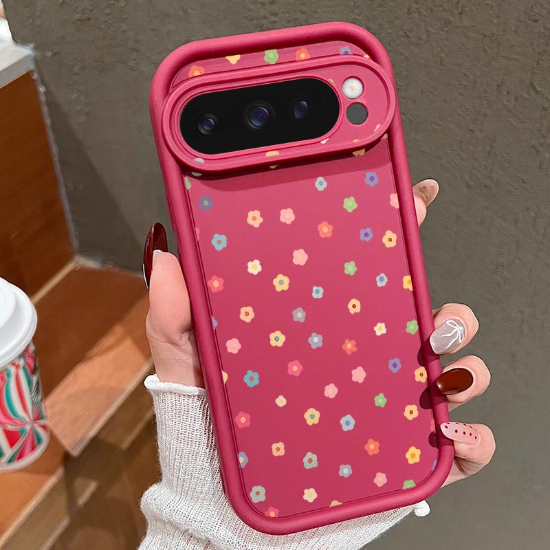 Cute Little Flower Stars Pattern Soft TPU Phone Case For Google Pixel 9 Pro XL 8 Pro 8A Lens Protection Shockproof Matte Bumper Cover