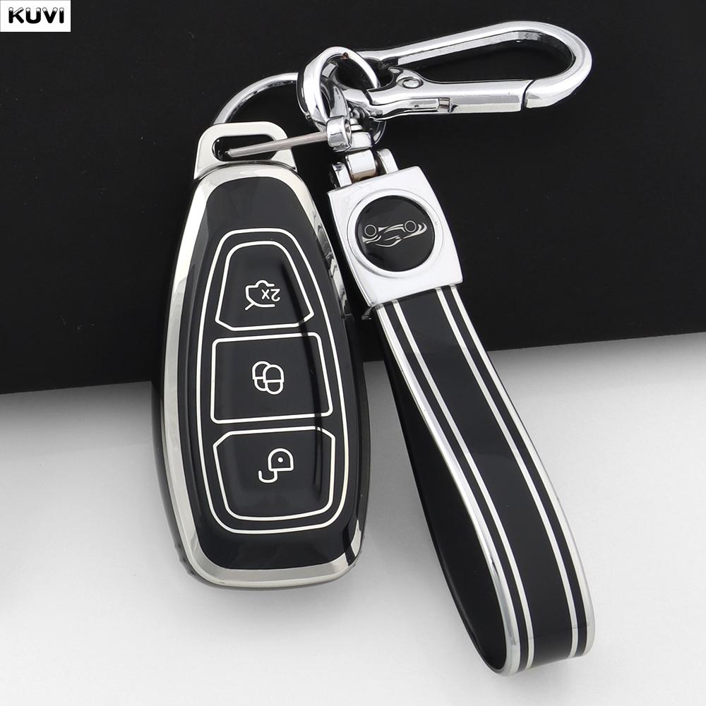 Tpu Car Smart Key Case Cover For Ford Focus 3 4 St Mondeo Mk3 Mk4 Fiesta Fusion Kuga Ecosport Holder Fob Keychain Accessories