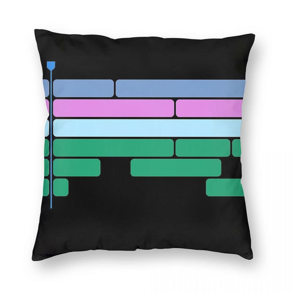 Premiere Pro Timeline Square Pillowcase Polyester Linen Velvet Creative Zip Decor Throw Pillow Case Room Cushion Cover