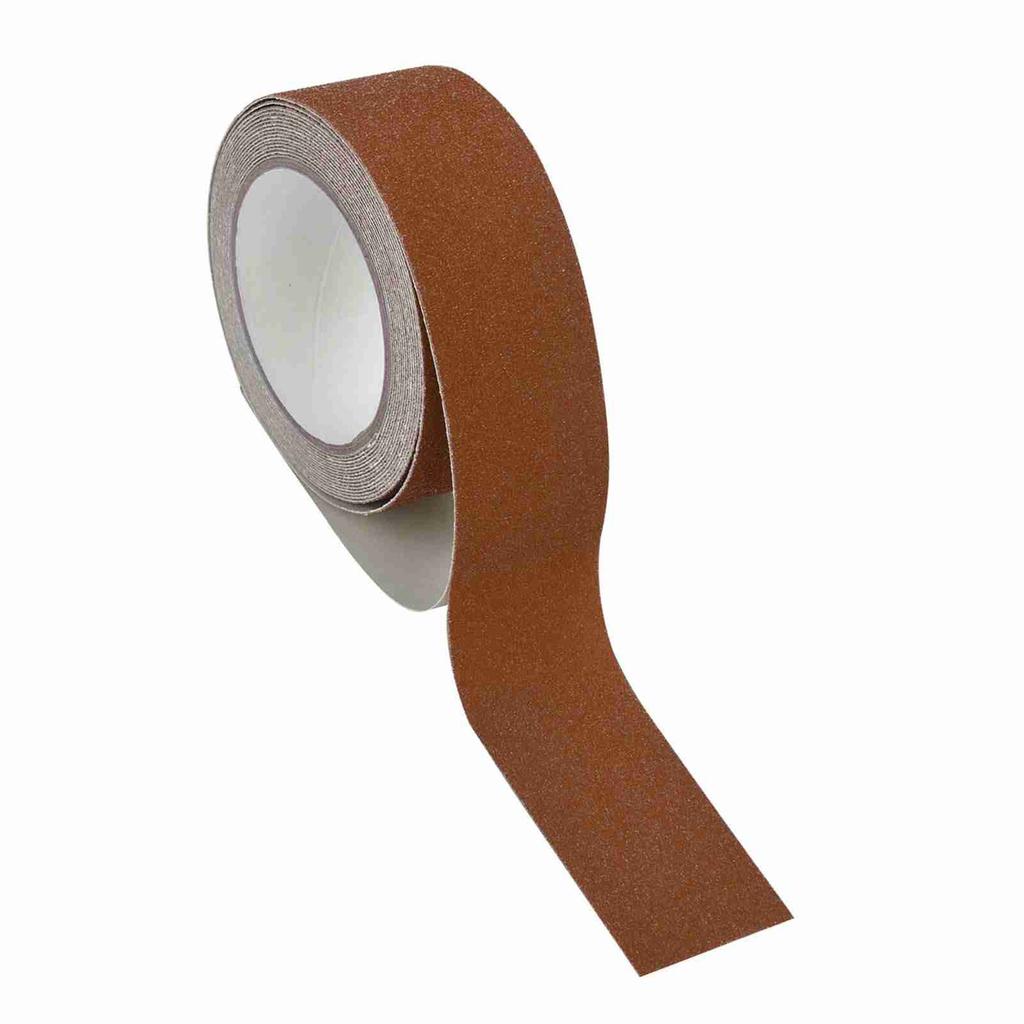 Buntes 5M*5cm PVC Anti-Rutsch Klebeband für Treppenstufen, Boden, Sicherheit, Dekoration (Braun)