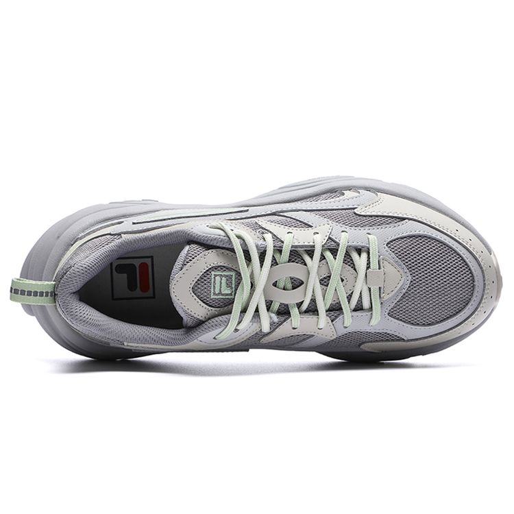 Fila Mars 1.0 Fabric Synthetic Leather Thick Sole Sports Low Top Dad Shoes Women Sneaker Purple Gray F12W222125FSA