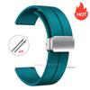 Magnetic Silicone Watch Strap 18mm 20mm 22mm Bracelet Magnetic Metal Buckle Wristband Quick Release Men Women Band Accessories