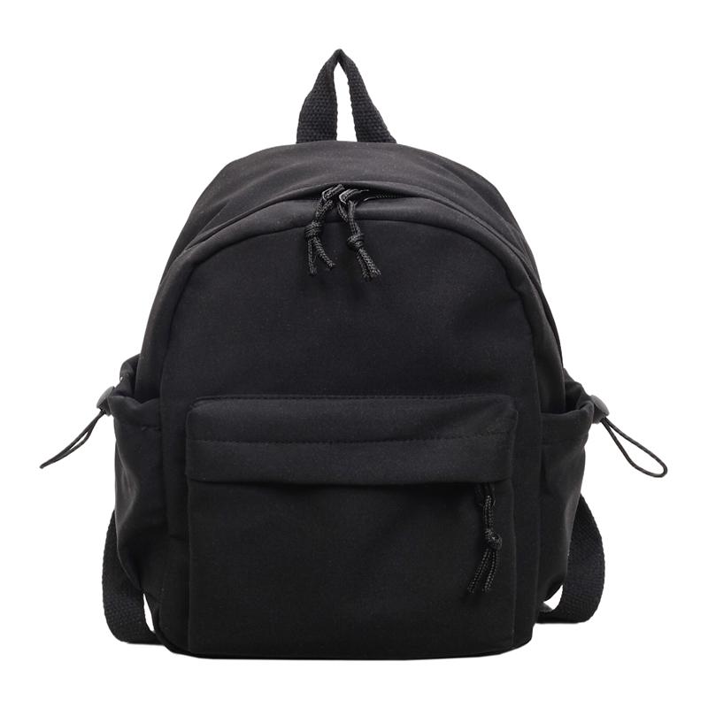 Minimalist Backpack for Women and Men Lightweight Nylon School Bag with Front Pocket