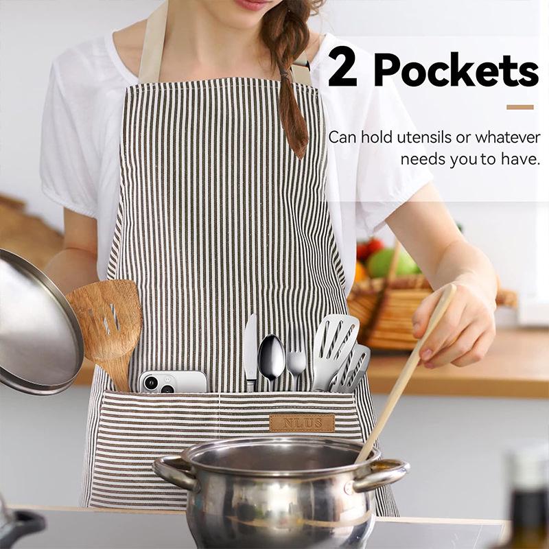 Unisex Adjustable Neck-Hanging Apron with Custom Logo for Coffee Shop and Catering