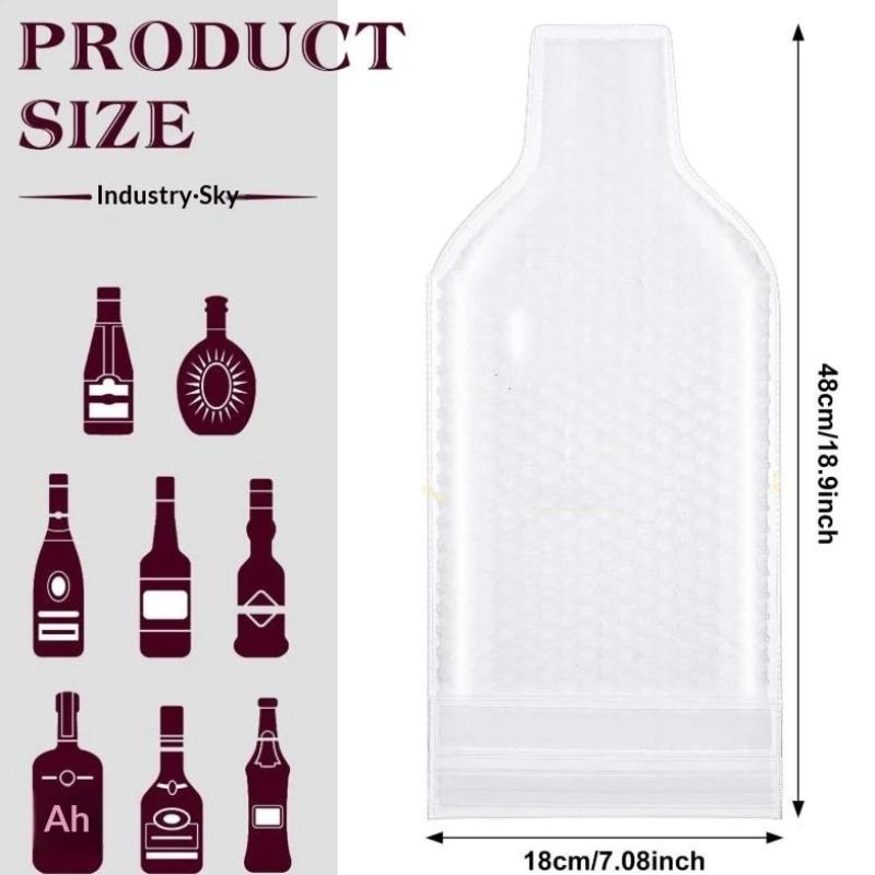 Wine Bottle Protector Bubble Bags Shockproof Leak Resistant BPA Free Non-toxic Pouches Ideal for Travel Gift Transport Moving